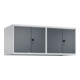 C+P Aufsatzschrank Classic PLUS, 4 Abteile, 500x1200x500mm, 7035/7016 Verschluss Sicherheits-Drehriegel-1