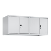 C+P Aufsatzschrank Classic PLUS, 4 Abteile, 500x1200x500mm, 7035/7035 Verschluss Sicherheits-Drehriegel