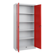 C+P Büro-Flügeltürenschrank Basis PLUS, 1950x930x400mm, 7035/3020