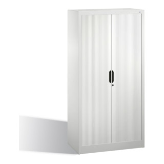 C+P File sideboard Omnispace avec volet roulant et étagères gris clair 420 mm