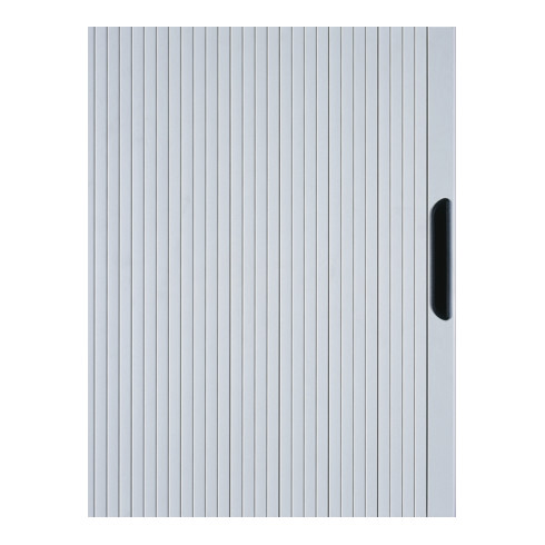 C+P Buffet à dossiers Omnispace avec volet roulant, 4 hauteurs de dossiers, H1660xL800xP420mm façade gris clair corps gris clair