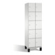 C+P Cambio armoire avec étagères sur pieds 10 étagères avant gris clair corps gris clair gris clair-1