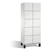 C+P Cabinet Cambio sur pieds, 10 compartiments, H1980xL800xP525mm Avant Corps gris clair Corps gris clair Gris clair-1