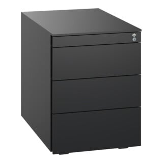 C+P Caisson roulant en acier, 563x430x581mm, 9005/9005