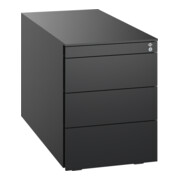 C+P Caisson roulant en acier, 563x430x781 mm, 9005/9005