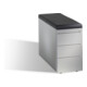 C+P caisson roulant SmallAsisto H570xL330xP800mm, avec coussin d'assise, aluminium blanc, 34kg-1