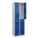 C+P Casier double étage Base PLUS, 4 compartiments, 1850x600x500mm, 7035/5010-1