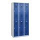 C+P Casier double étage Base PLUS, 6 compartiments, 1850x900x500mm, 7035/5010-4