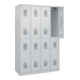 C+P Casier double étage Base PLUS, 8 compartiments, 1850x1200x500mm, 7035/7035-2