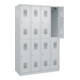 C+P Casier double étage Base PLUS, 8 compartiments, 1850x1200x500mm, 7035/7035-1