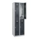 C+P Casier double étage Basis PLUS, 4 compartiments, 1850x600x500mm, 7035/7016-1