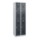 C+P Casier double étage Basis PLUS, 4 compartiments, 1850x600x500mm, 7035/7016-4