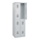 C+P Casier double étage Basis PLUS, 4 compartiments, 1850x600x500mm, 7035/7035-1