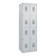C+P Casier double étage Basis PLUS, 4 compartiments, 1850x600x500mm, 7035/7035-2