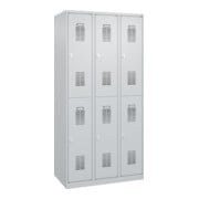 C+P Casier double étage Basis PLUS, 6 compartiments, 1850x900x500mm, 7035/7035-4