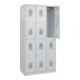 C+P Casier double étage Basis PLUS, 6 compartiments, 1850x900x500mm, 7035/7035-1