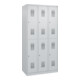 C+P Casier double étage Basis PLUS, 6 compartiments, 1850x900x500mm, 7035/7035-2