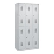 C+P Casier double étage Basis PLUS, 6 compartiments, 1850x900x500mm, 7035/7035-2
