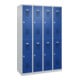C+P Casier double étage Basis PLUS, 8 compartiments, 1850x1200x500mm, 7035/5010-4