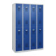C+P Casier double étage Basis PLUS, 8 compartiments, 1850x1200x500mm, 7035/5010-2