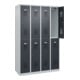 C+P Casier double étage Basis PLUS, 8 compartiments, 1850x1200x500mm, 7035/7016-1