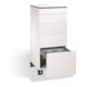 C+P Catering-Caddy Asisto avec poubelle, H1150xW500xD600mm avant blanc pur corps blanc pur blanc pur-1