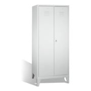 C+P Doppelspind Classic auf Füßen, 2 Abteile, H1850xB810xT500mm Front Lichtgrau Korpus Lichtgrau-1