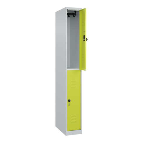 C+P Doppelstock-Spind Classic PLUS, 1 Abteil, 1850x250x500mm, 7035/0024 Verschluss Sicherheits-Drehriegel