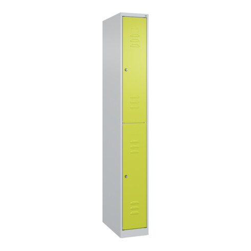 C+P Doppelstock-Spind Classic PLUS, 1 Abteil, 1850x250x500mm, 7035/0024 Verschluss Zylinderschloss