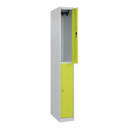 C+P Doppelstock-Spind Classic PLUS, 1 Abteil, 1850x250x500mm, 7035/0024 Verschluss Zylinderschloss