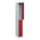 C+P Doppelstock-Spind Classic PLUS, 1 Abteil, 1850x250x500mm, 7035/3003 Verschluss Zylinderschloss-1