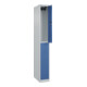 C+P Doppelstock-Spind Classic PLUS, 1 Abteil, 1850x250x500mm, 7035/5023 Verschluss Zylinderschloss