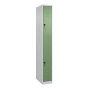 C+P Doppelstock-Spind Classic PLUS, 1 Abteil, 1850x250x500mm, 7035/6011 Verschluss Sicherheits-Drehriegel