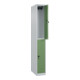 C+P Doppelstock-Spind Classic PLUS, 1 Abteil, 1850x250x500mm, 7035/6011 Verschluss Sicherheits-Drehriegel-2