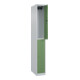 C+P Doppelstock-Spind Classic PLUS, 1 Abteil, 1850x250x500mm, 7035/6011 Verschluss Zylinderschloss-2