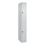 C+P Doppelstock-Spind Classic PLUS, 1 Abteil, 1850x250x500mm, 7035/7035 Verschluss Sicherheits-Drehriegel