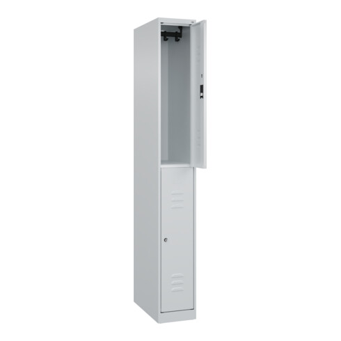 C+P Doppelstock-Spind Classic PLUS, 1 Abteil, 1850x250x500mm, 7035/7035 Verschluss Zylinderschloss