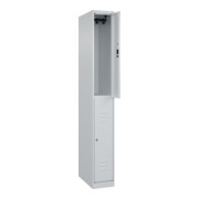 C+P Doppelstock-Spind Classic PLUS, 1 Abteil, 1850x250x500mm, 7035/7035 Verschluss Zylinderschloss