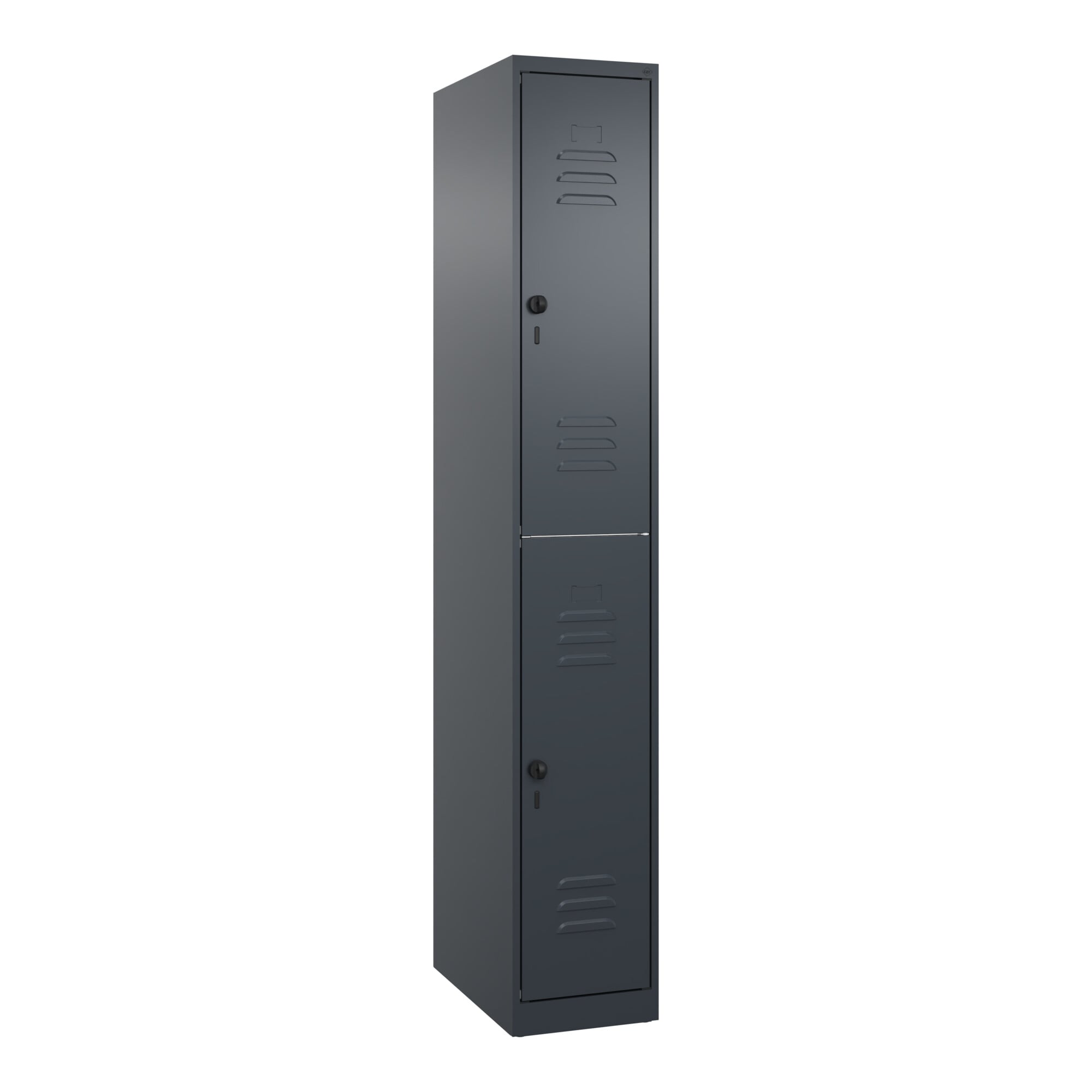 C+P Doppelstock-Spind Classic PLUS, 1 Abteil, 1850x300x500mm, 7016/7016 Verschluss Sicherheits-Drehriegel ; C + P Möbelsysteme