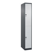 C+P Doppelstock-Spind Classic PLUS, 1 Abteil, 1850x300x500mm, 7016/7035 Verschluss Sicherheits-Drehriegel