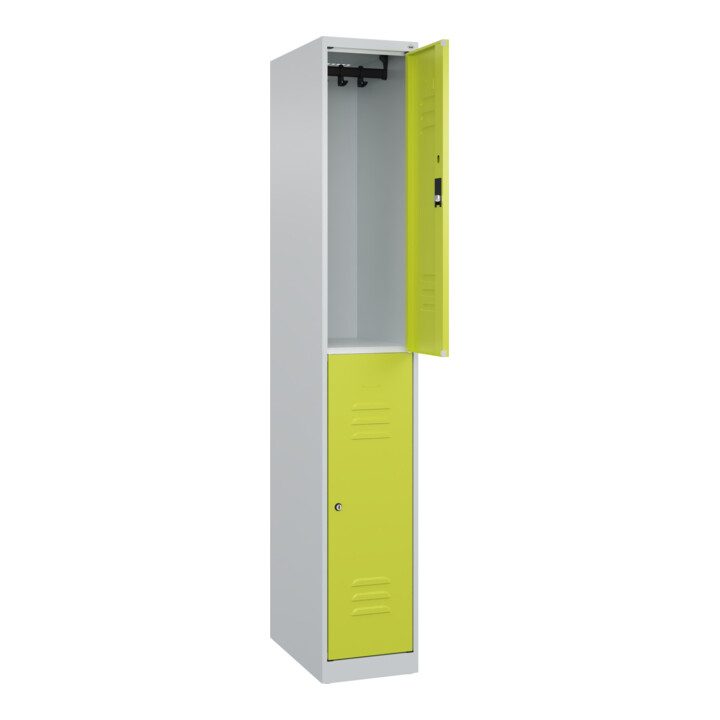 C+P Doppelstock-Spind Classic PLUS, 1 Abteil, 1850x300x500mm, 7035/0024 Verschluss Zylinderschloss
