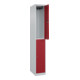 C+P Doppelstock-Spind Classic PLUS, 1 Abteil, 1850x300x500mm, 7035/3003 Verschluss Zylinderschloss-2