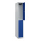 C+P Doppelstock-Spind Classic PLUS, 1 Abteil, 1850x300x500mm, 7035/5010 Verschluss Zylinderschloss