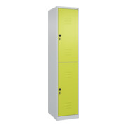 C+P Doppelstock-Spind Classic PLUS, 1 Abteil, 1850x400x500mm, 7035/0024 Verschluss Sicherheits-Drehriegel