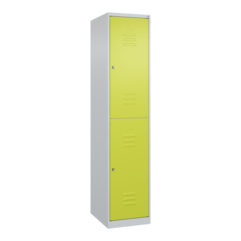 C+P Doppelstock-Spind Classic PLUS, 1 Abteil, 1850x400x500mm, 7035/0024 Verschluss Zylinderschloss