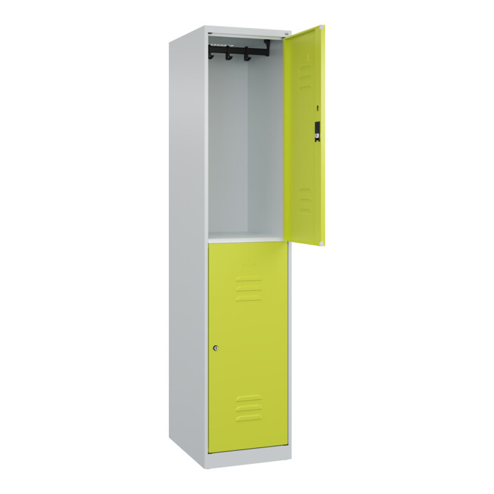 C+P Doppelstock-Spind Classic PLUS, 1 Abteil, 1850x400x500mm, 7035/0024 Verschluss Zylinderschloss