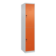 C+P Doppelstock-Spind Classic PLUS, 1 Abteil, 1850x400x500mm, 7035/2004 Verschluss Sicherheits-Drehriegel