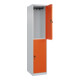 C+P Doppelstock-Spind Classic PLUS, 1 Abteil, 1850x400x500mm, 7035/2004 Verschluss Sicherheits-Drehriegel