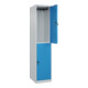 C+P Doppelstock-Spind Classic PLUS, 1 Abteil, 1850x400x500mm, 7035/5012 Verschluss Sicherheits-Drehriegel