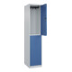 C+P Doppelstock-Spind Classic PLUS, 1 Abteil, 1850x400x500mm, 7035/5023 Verschluss Zylinderschloss-2